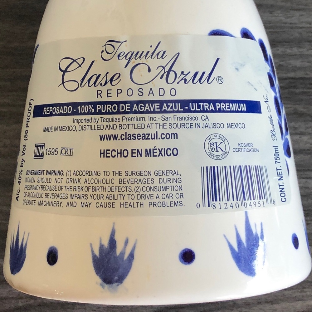 Clase Azul Reposado Tequila - Empty Ceramic Decanter - Picture 4 of 6